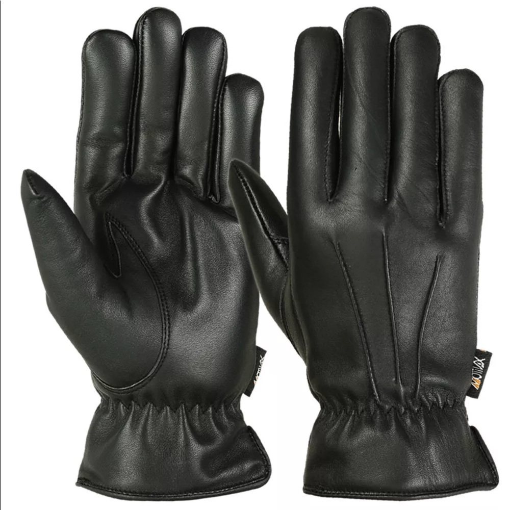 Men’s winter leather gloves soft thermal line